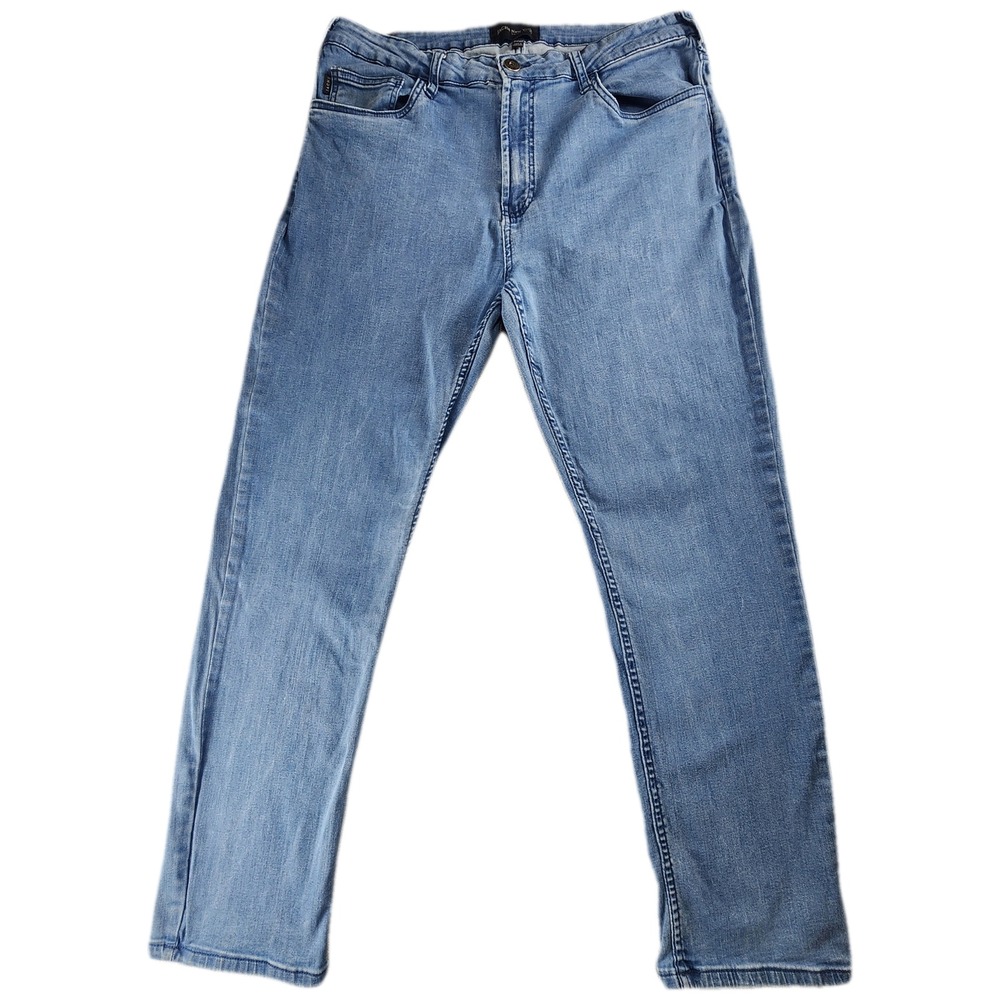 Jachs New York Mens Jeans 34/30 Light Wash Tencel Blend Stretch Denim